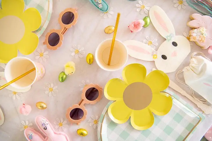 Yellow Daisy Flower Paper Party Plate
