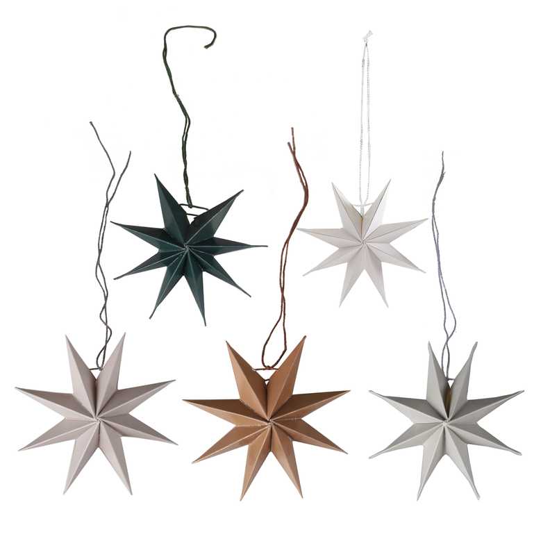 3D Eco-Friendly Copper Paper Star Christmas Tree Decorations