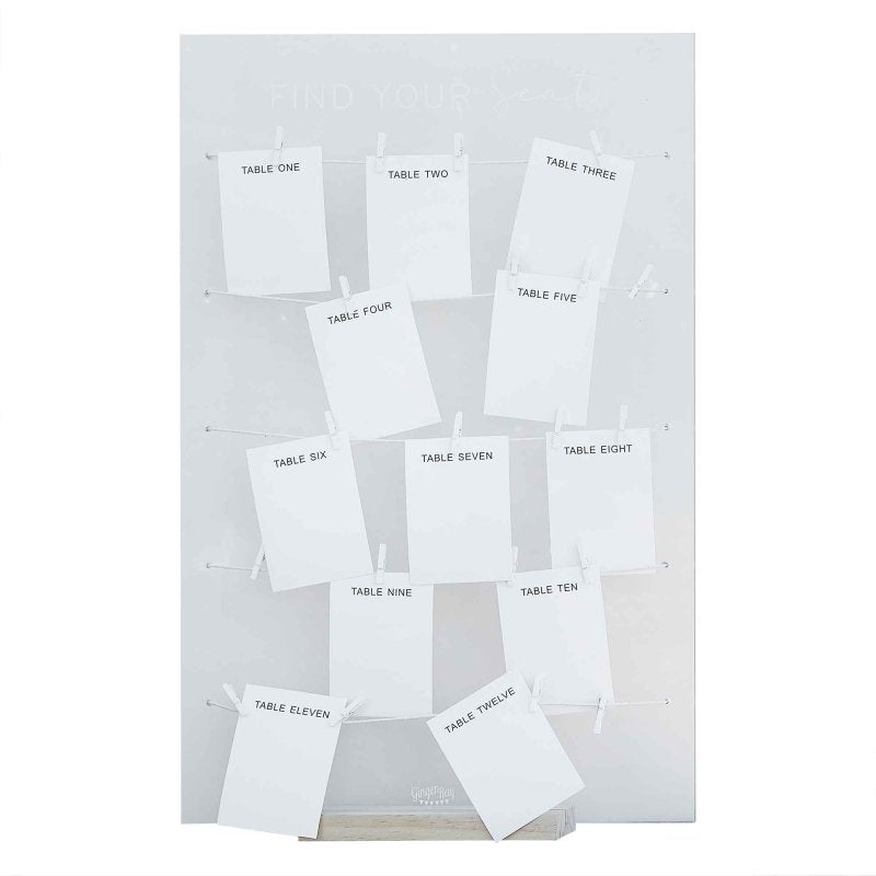 clear acrylic wedding seating chart plan sign