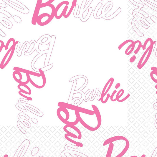 Barbie Logo Paper Party Napkins Pk 16