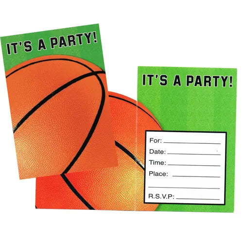 basketball birthday party invitations