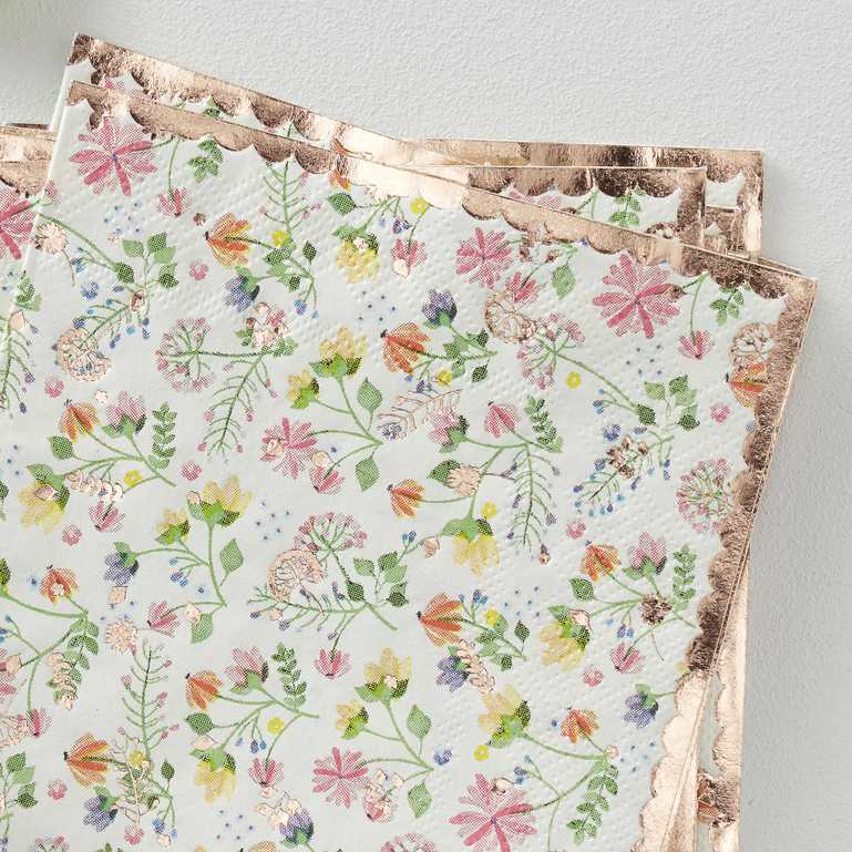 ditsy floral flower paper party napkins garden tea party decorations baby shower birthday bridal shower hens party
