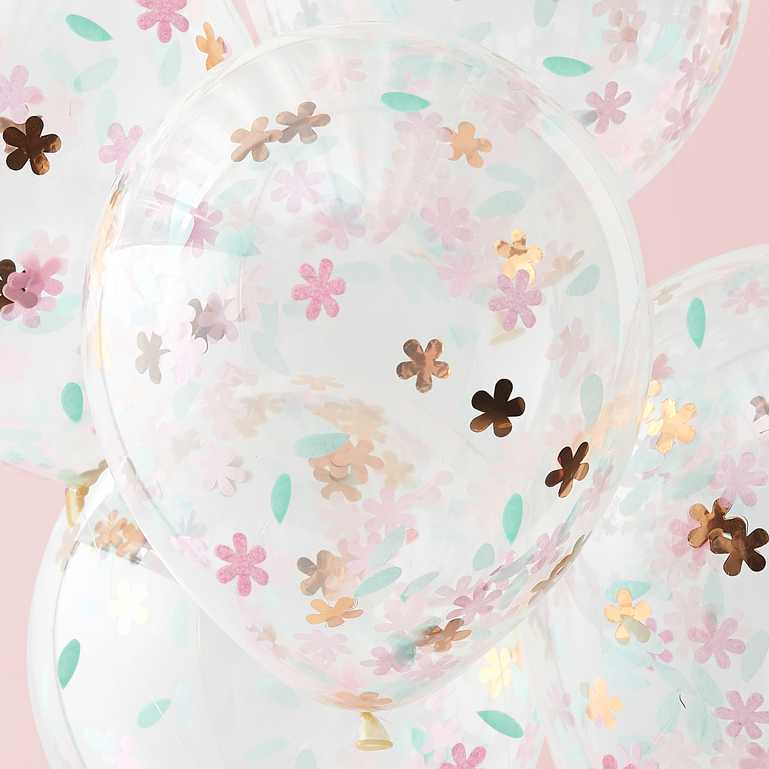 ditsy floral flower balloons garden party little princess birthday theme decorations