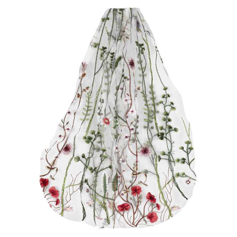Embroidered Flower Floral Hens Party Veil