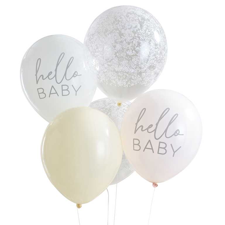 Floral Hello Baby Shower Balloons