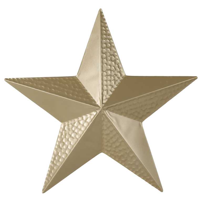 Gold Metal Christmas Star Ornament