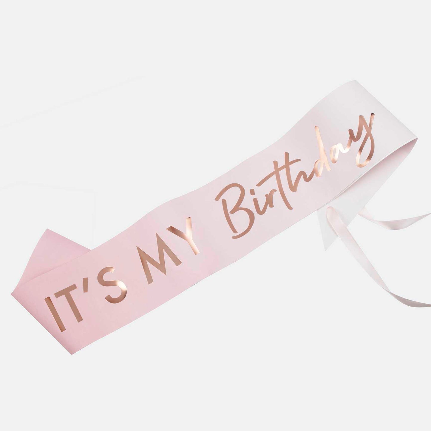 Pink & Rose Gold It's My Birthday Party Sash