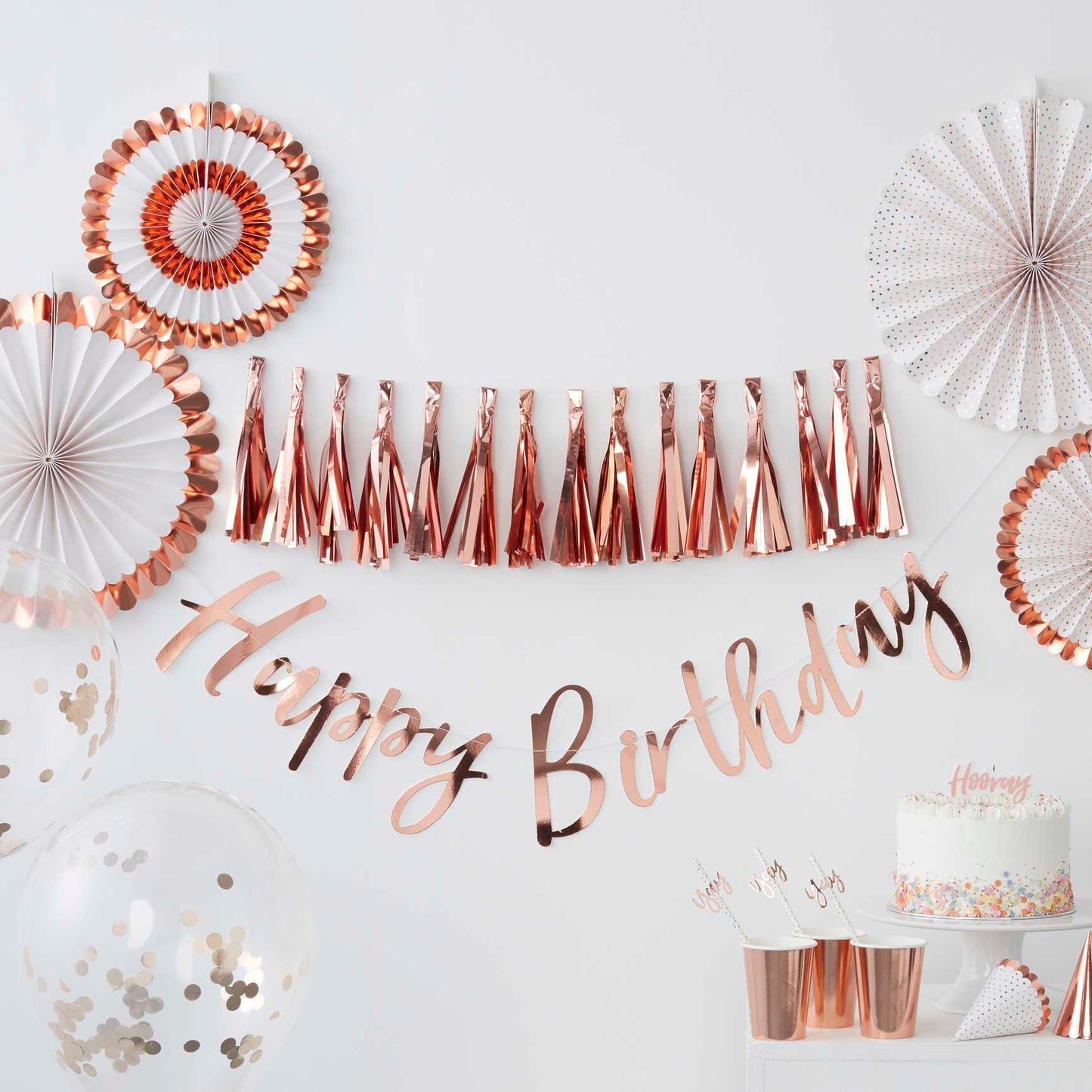 Rose Gold Flower Hanging Backdrop Curtain
