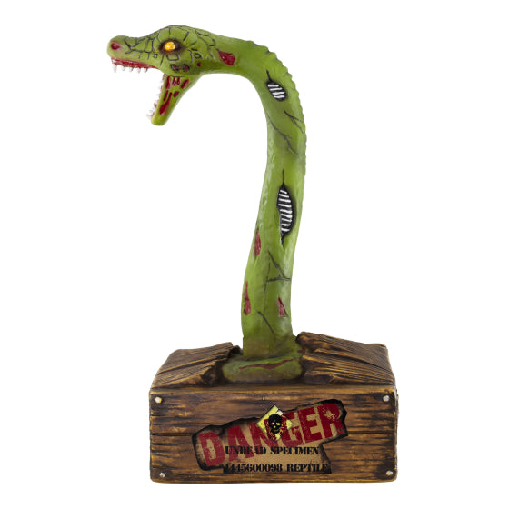 animatronic moving motion sensored snake that bites for halloween decorating or trick or treating