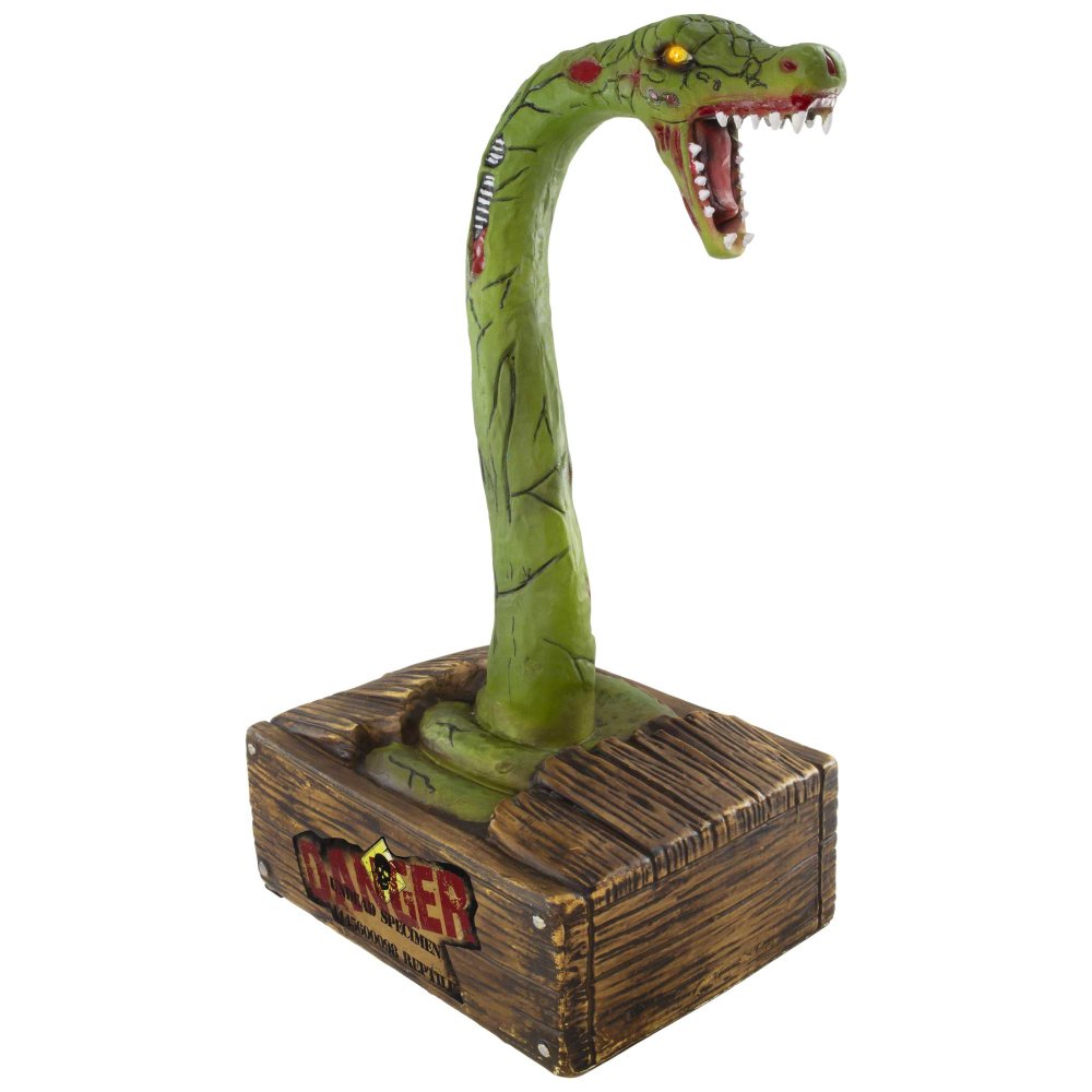 animatronic moving motion sensored snake that bites for halloween decorating or trick or treating