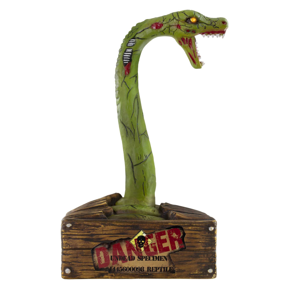 animatronic moving motion sensored snake that bites for halloween decorating or trick or treating