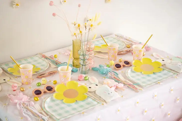 Yellow Daisy Flower Paper Party Plate