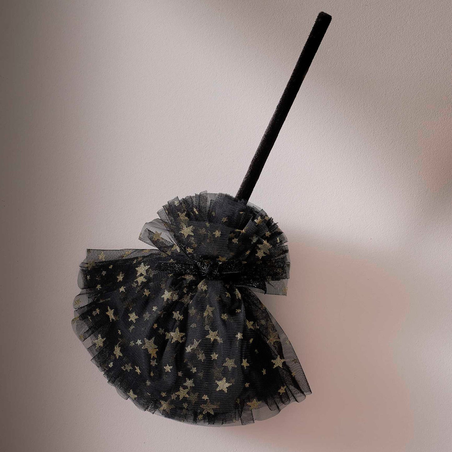 black gold stars witch broom halloween costume wand dress up party