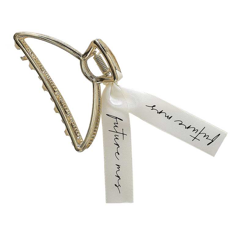 Future Mrs Gold Bride Hair Claw Clip
