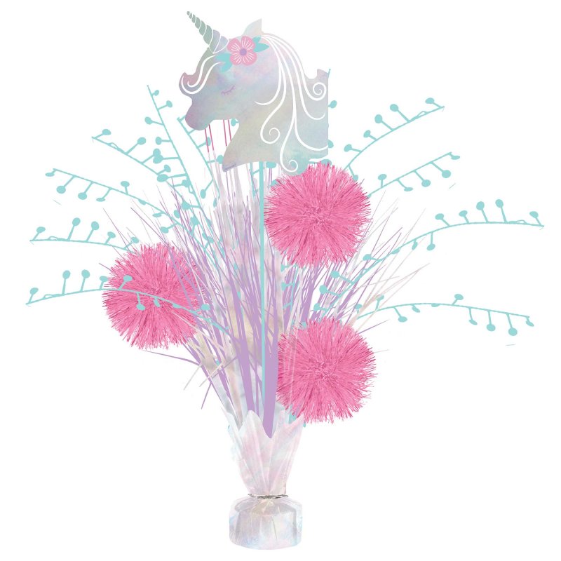 Unicorn Tinsel Burst Table Centrepiece