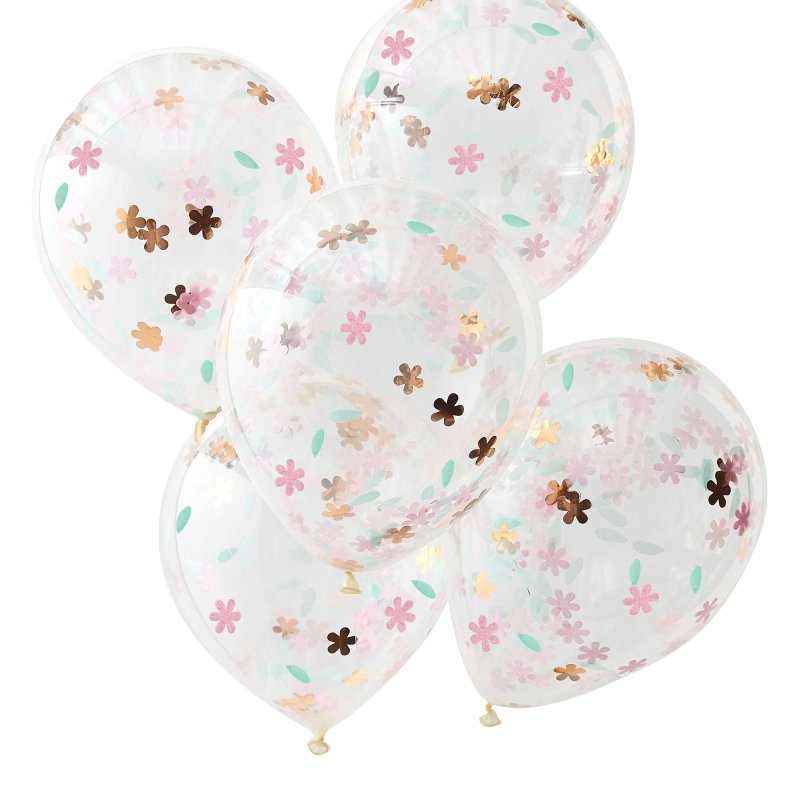 ditsy floral flower balloons garden party little princess birthday theme decorations