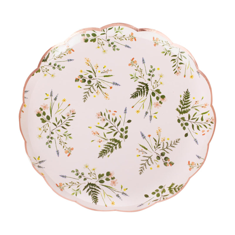 Let's Par Tea Floral Paper Party Plates