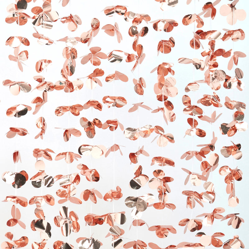 Rose Gold Flower Hanging Backdrop Curtain
