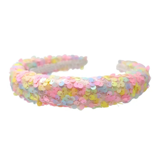 Pastel Rainbow Sequin Headband