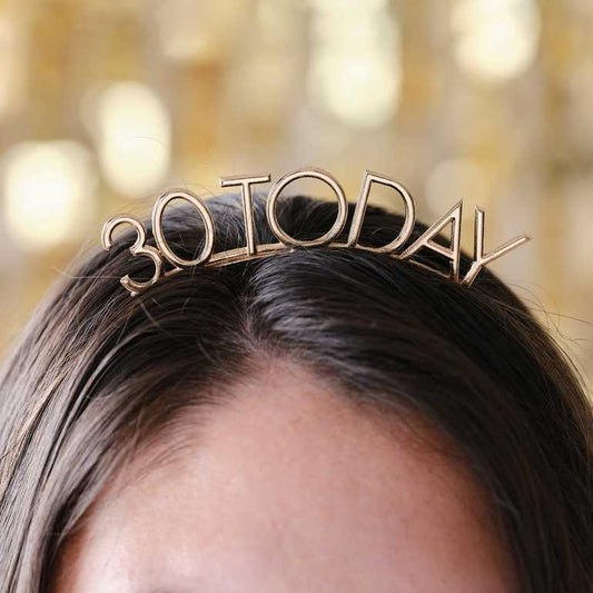 30 today 30th birthday party headband crown decoration