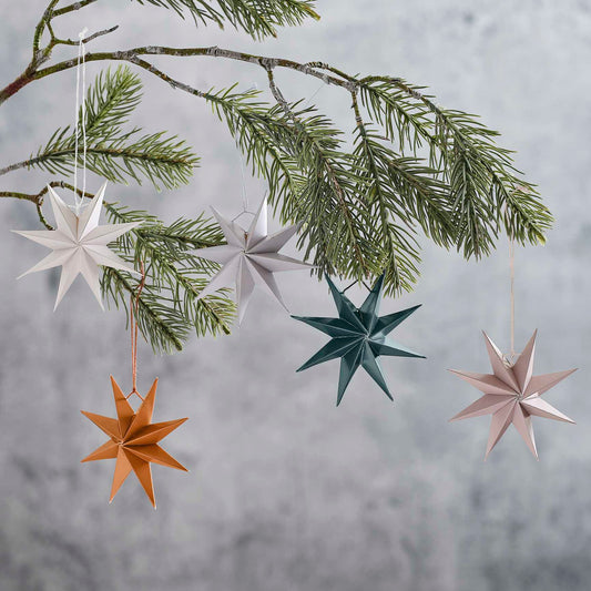 3D Eco-Friendly Copper Paper Star Christmas Tree Decorations