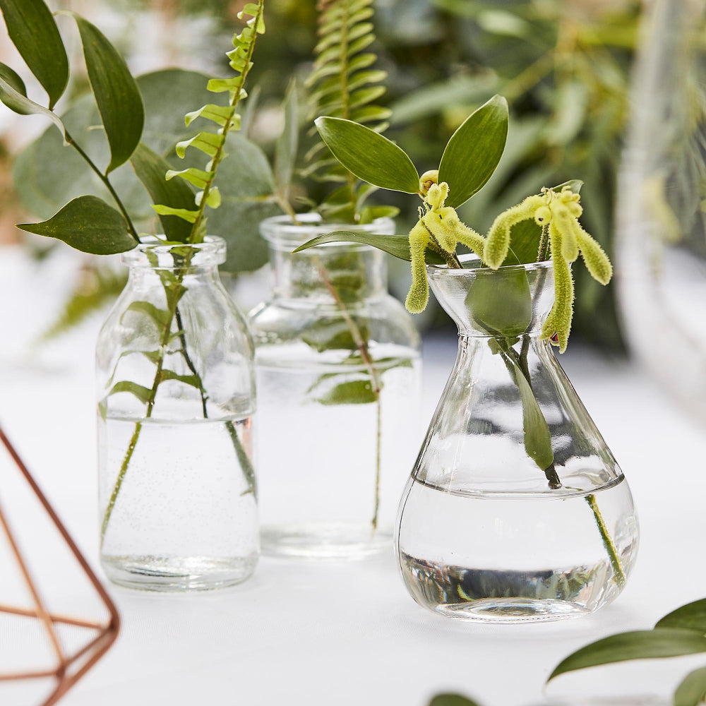 glass clear jars for flowers wedding ceremony receoption table decoration