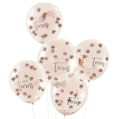 It's Twins Baby Shower Gender Reveal Balloons