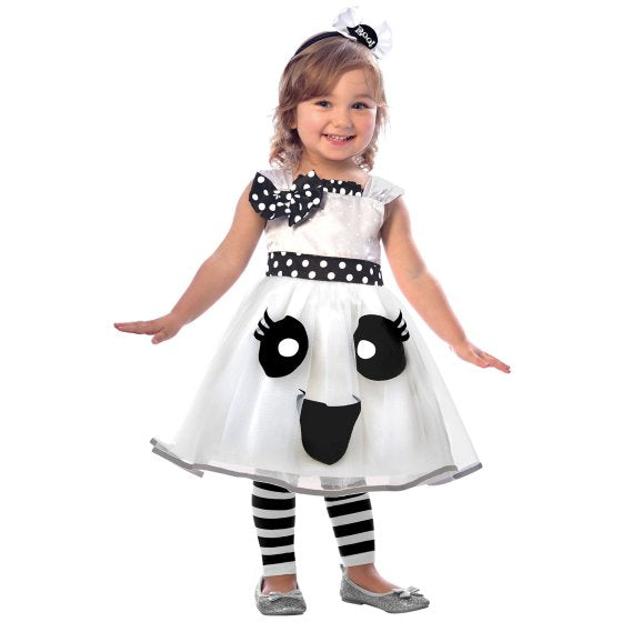 KIDS CHILDRENS CUTE GHOST HALLOWEEN COSTUME TRICK OR TREAT dress up party outfit