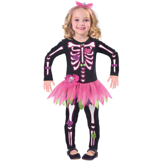 Pink Love Bones Skeleton Kids Halloween Costume