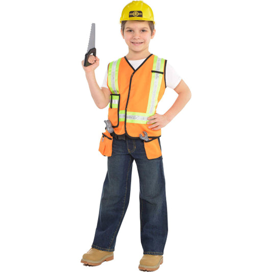 construction birthday theme party builder kids children dress up party costume outfit