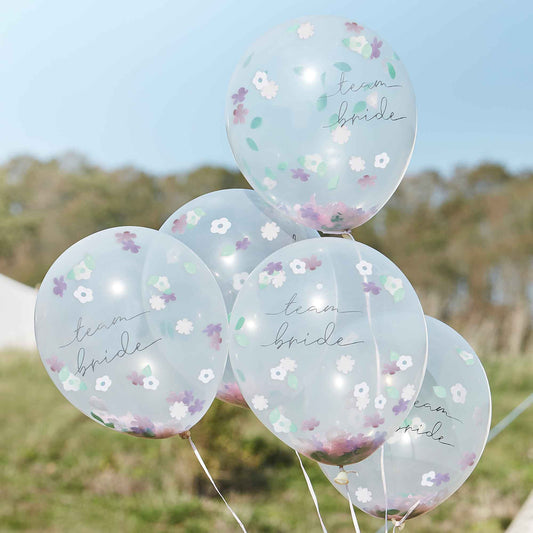 team bride floral flower garden party hens party bachelorette bridal shower balloons decorations