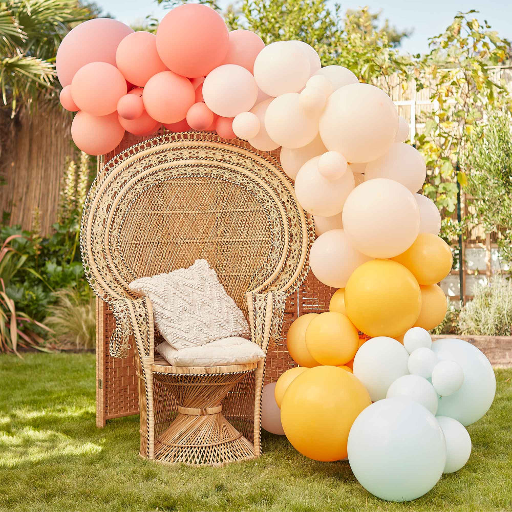 Muted Pastel Balloon Arch Garland