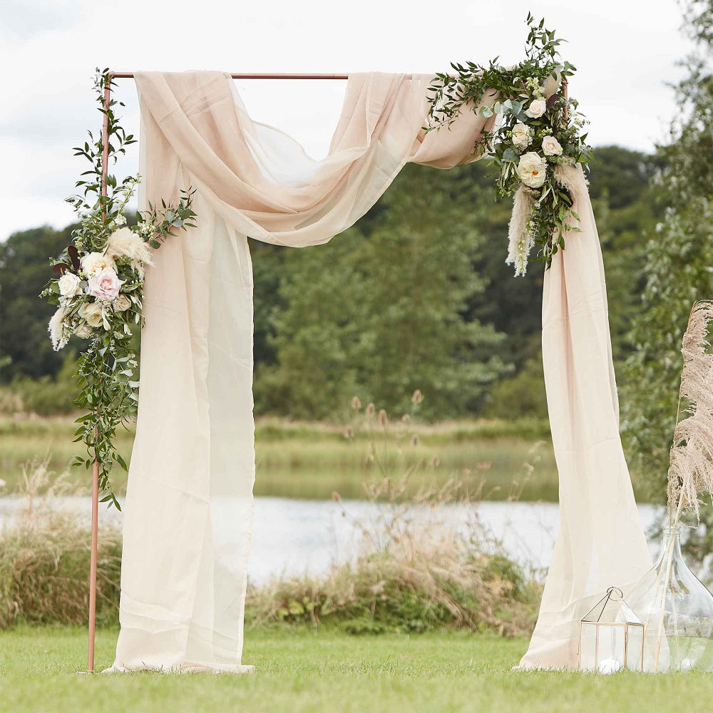 wedding ceremony arbor draping material decoration