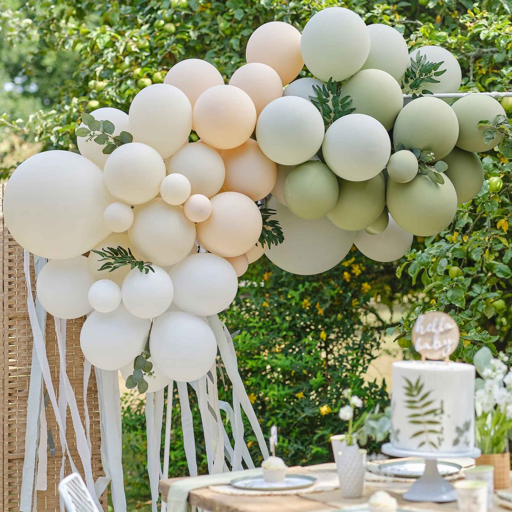 Botanical Baby Nude & Olive DIY Balloon Garland Arch Kit