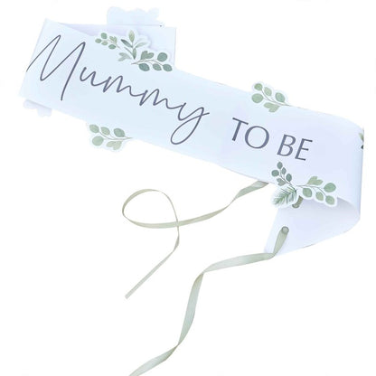 Botanical Baby Mummy To Be Baby Shower Sash