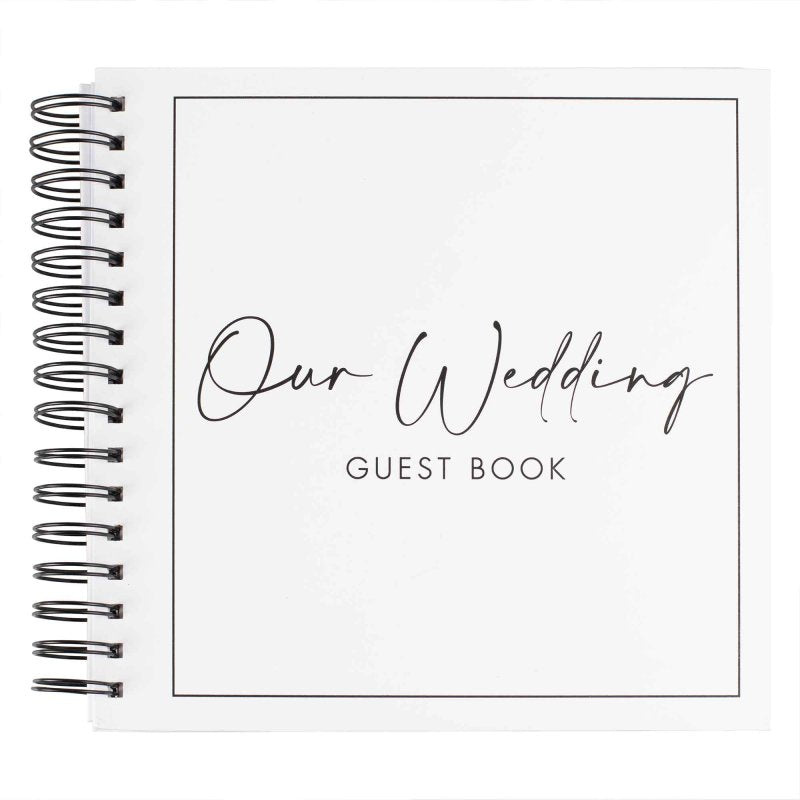 wedding guest book keepsake white and black bride and groom gift bridal shower