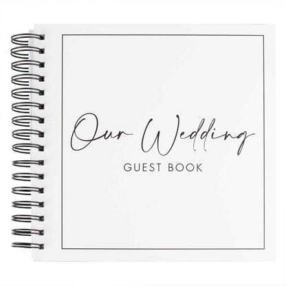 wedding guest book keepsake white and black bride and groom gift bridal shower