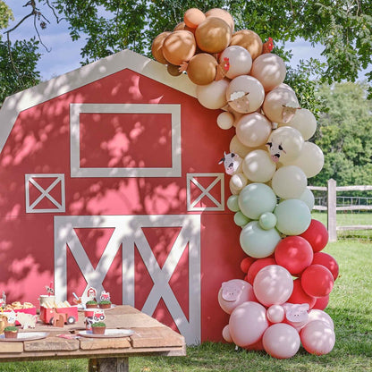 farm animal barnyard kids birthdya party decoration balloon garland arch kit