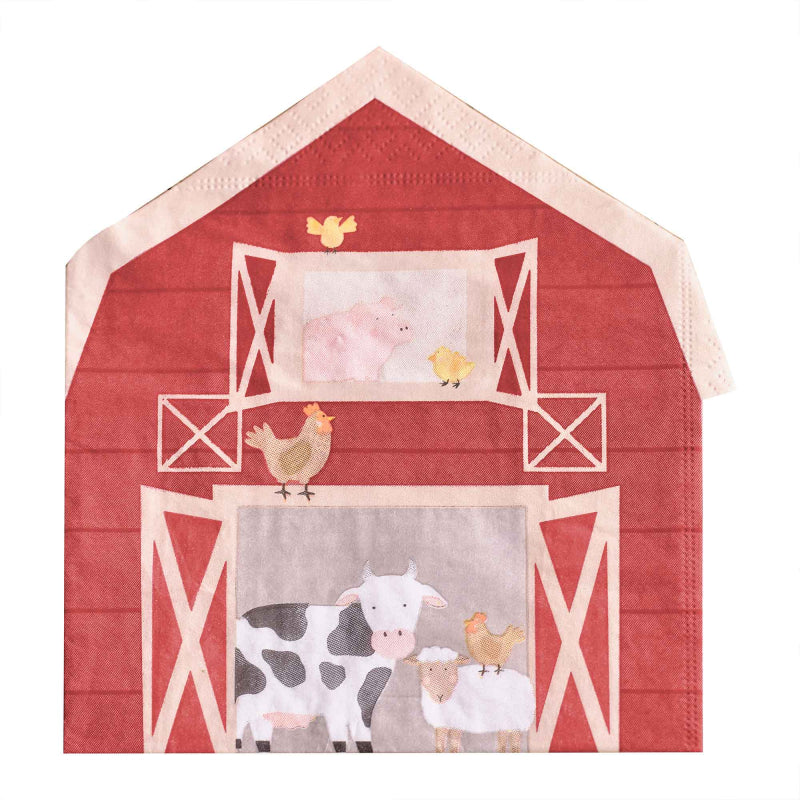 farm animal barnyard kids birthday party theme paper napkins serviettes decorations