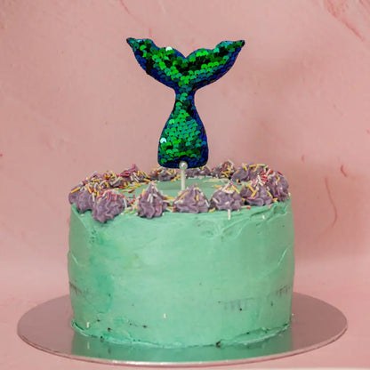 Sequin Mermaid Tail Cake Cupcake Topper