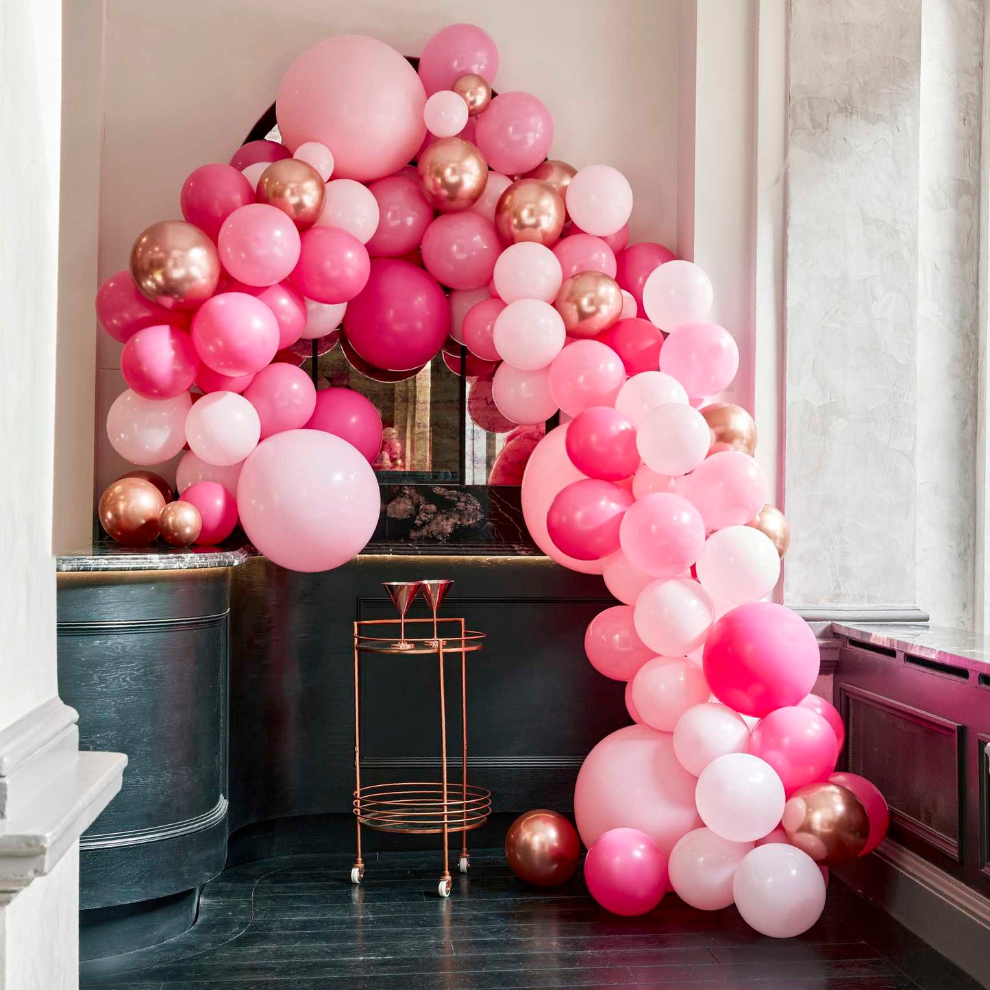 Luxe Hot Pink & Rose Gold DIY Balloon Garland Kit