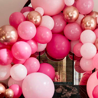 Luxe Hot Pink & Rose Gold DIY Balloon Garland Kit