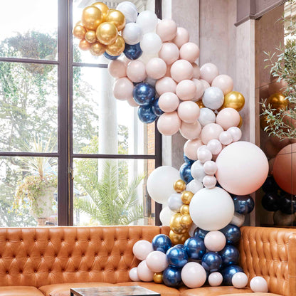 Luxe Marble Navy & Gold Chrome DIY Balloon Garland Kit