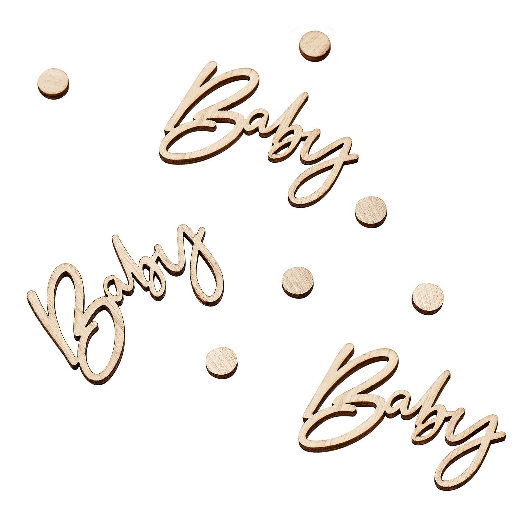 baby shower wooden table scatter confetti gender reveal party decoration