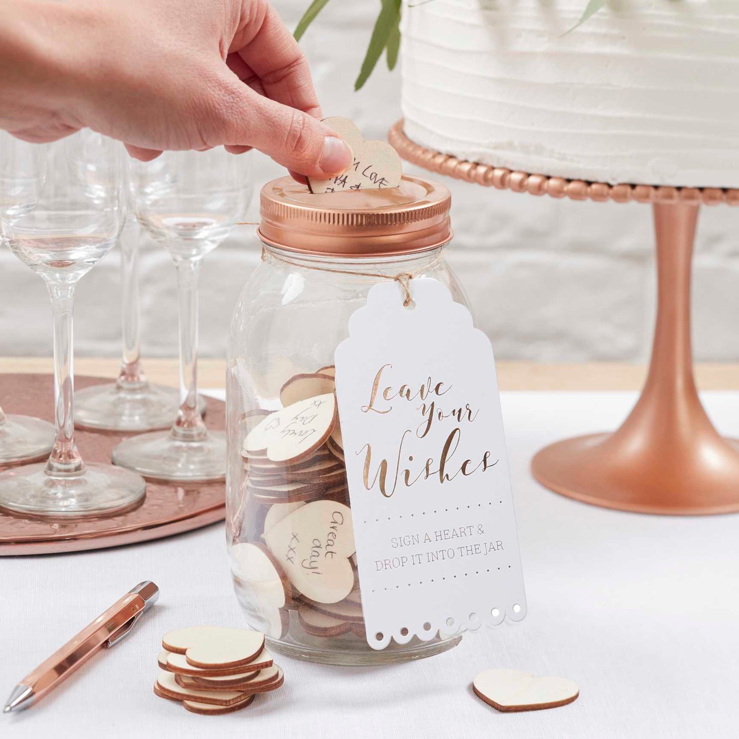 Beautiful Botanics Wedding Guest Wishes Jar