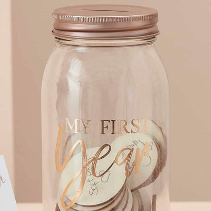 baby shower gender reveal my first years ideas for things to do with the baby jar family friends guest keepsake memery book