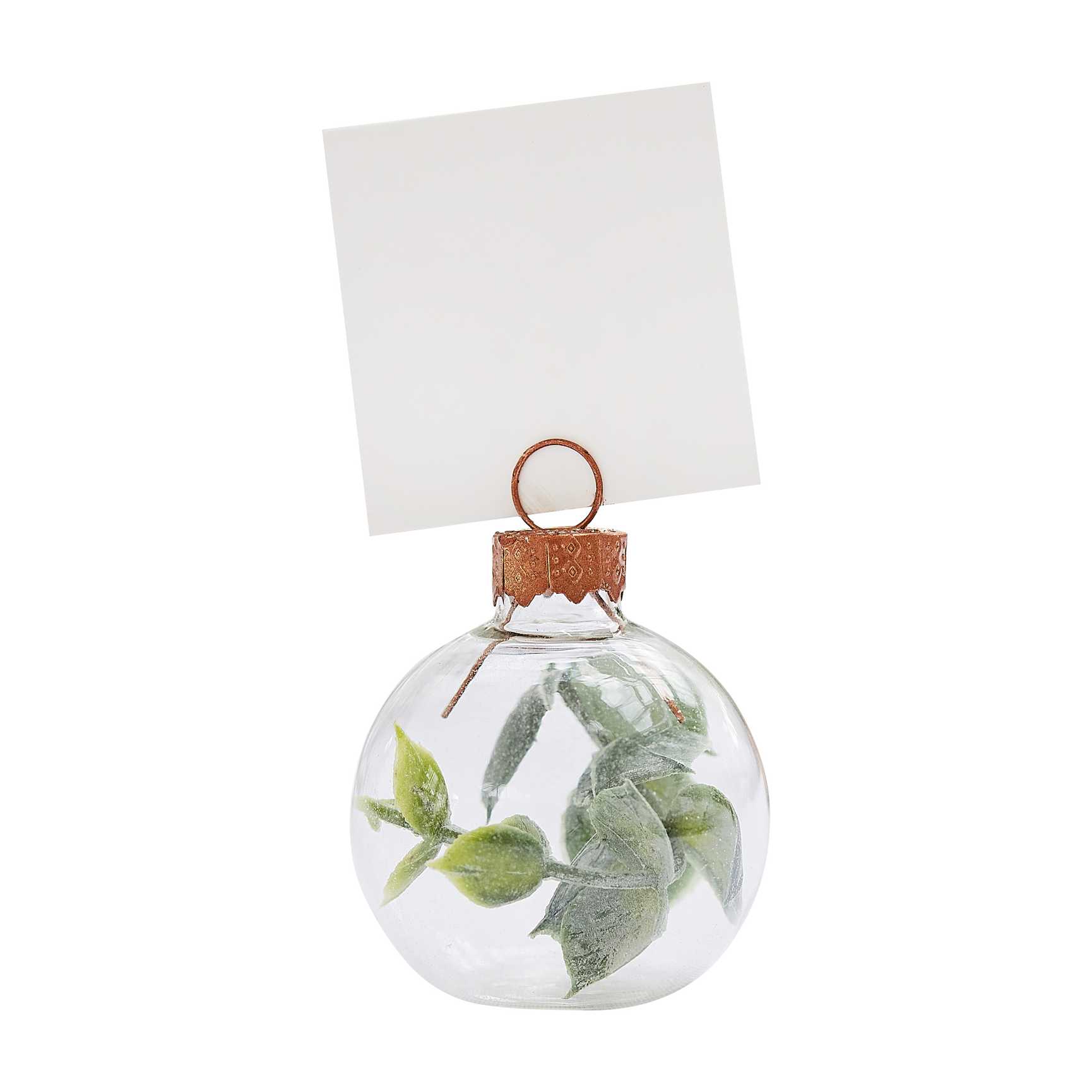 wedding guest name place holder table clear bauble