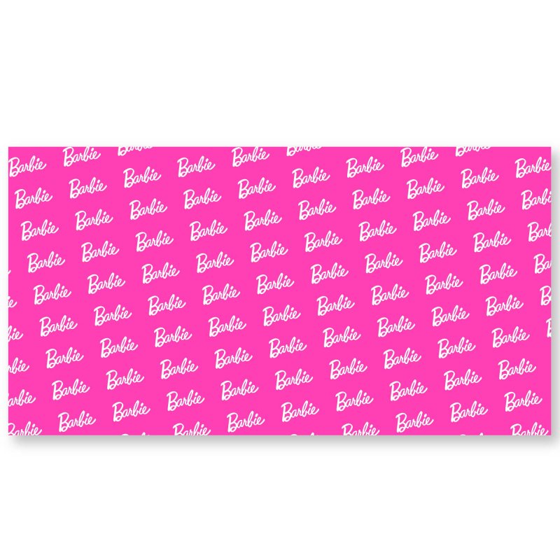 barbie theme birthday party hot pink logo background backdrop scene setter