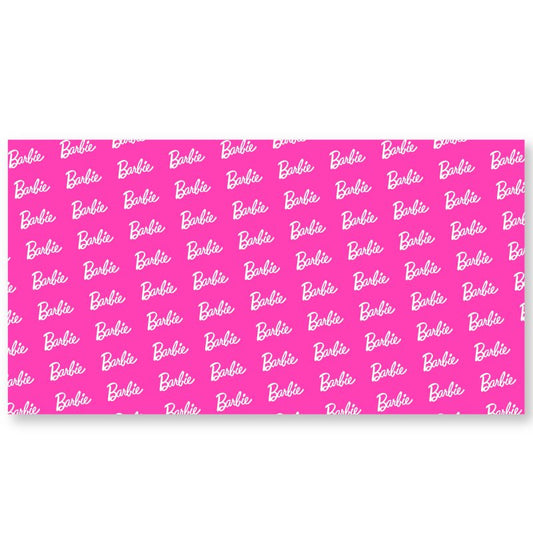 barbie theme birthday party hot pink logo background backdrop scene setter