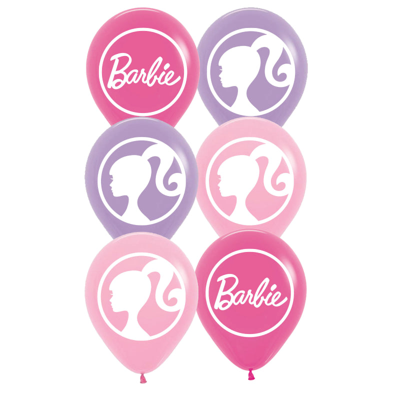 Barbie Doll Party Balloons Pk 6